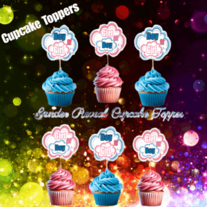 gender reveal cupcake toppers (1)