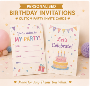 Personalised Birthday Invitations cards