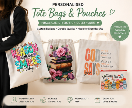 Personalised Tote Bags & Pounches
