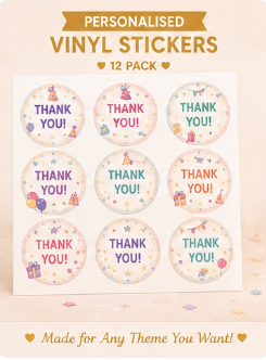 Thank you vinyl stickers