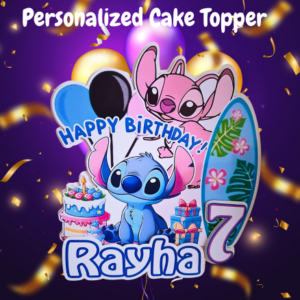 personalised stitch cake topper