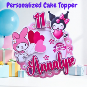 Personalised Kuromi Cake Topper with Name & Age