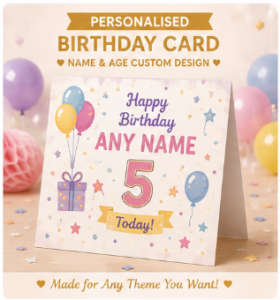 personalised birthday card