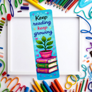 Keep Reading Keep Growing Bookmark