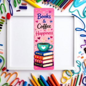 Books & Coffee Happiness Bookmark