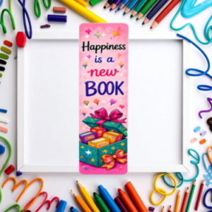 Happiness Is A New Book Bookmark