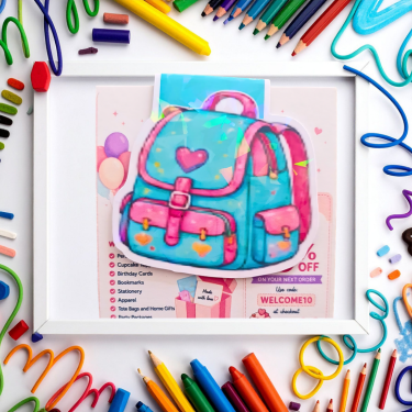 Pastel Backpack Magnetic Bookmark | Student Reading Bookmark Gift